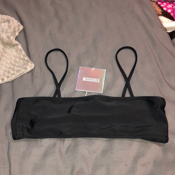 Missguided Other - Missguided Black bandeau Swimsuit top